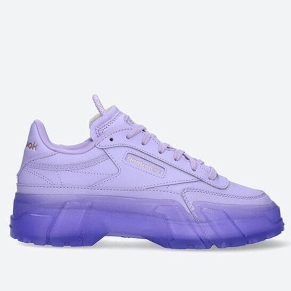Reebok X Cardi B Club C Women's Tennis Shoe Athletic Sneaker Purple Trainer #632 - Picture 4 of 10